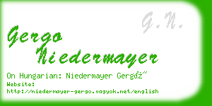 gergo niedermayer business card